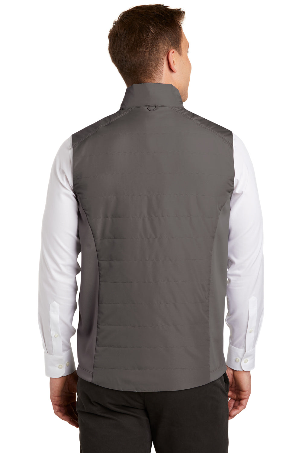 Port Authority J903 Mens Collective Wind & Water Resistant Full Zip Vest Graphite Grey Back