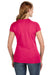 J America JA8138 Womens Glitter Short Sleeve Crewneck T-Shirt Wildberry Pink Back