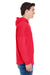 J America JA8228 Mens Game Day Jersey Hooded Sweatshirt Hoodie Red Side