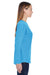 J America JA8229 Mens Game Day Jersey Long Sleeve Crewneck T-Shirt Maui Blue Side
