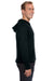 J America JA8231 Mens Sport Lace Jersey Hooded Sweatshirt Hoodie Black Side