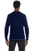 J America JA8238 Mens Vintage Thermal Long Sleeve Crewneck T-Shirt Navy Blue Back