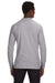 J America JA8244 Mens Vintage Brushed Jersey Long Sleeve Henley T-Shirt Oxford Grey Back