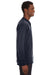 J America JA8244 Mens Vintage Brushed Jersey Long Sleeve Henley T-Shirt Navy Blue Side