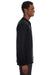J America JA8244 Mens Vintage Brushed Jersey Long Sleeve Henley T-Shirt Black Side