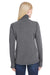 J America JA8433 Womens Omega Sueded Terry 1/4 Zip Sweatshirt Charcoal Grey Back