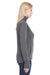 J America JA8433 Womens Omega Sueded Terry 1/4 Zip Sweatshirt Charcoal Grey Side