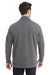 J America JA8434 Mens Omega Sueded Terry 1/4 Zip Sweatshirt Charcoal Grey Back