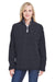 J America JA8451 Womens Epic Sherpa Fleece 1/4 Zip Sweatshirt Black Front