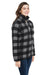J America JA8451/8451 Womens Epic Sherpa Fleece 1/4 Zip Sweatshirt Black/Charcoal Grey 3Q