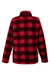 J America JA8451/8451 Womens Epic Sherpa Fleece 1/4 Zip Sweatshirt Red/Black Flat Back