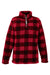 J America JA8451/8451 Womens Epic Sherpa Fleece 1/4 Zip Sweatshirt Red/Black Flat Front