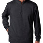 J America Mens Cosmic Fleece 1/4 Zip Sweatshirt - Onyx Black Fleck