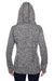 J America JA8616 Womens Cosmic Fleece Hooded Sweatshirt Hoodie Charcoal Grey/Neon Pink Back