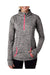 J America JA8617 Womens Cosmic Fleece 1/4 Zip Sweatshirt Charcoal Grey/Coral Pink Front