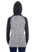 J America JA8618 Womens Cosmic Fleece Hooded Sweatshirt Hoodie Charcoal Grey/Black Back