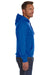 J America JA8620 Mens Cloud Fleece Hooded Sweatshirt Hoodie Royal Blue Side