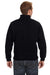 J America JA8634 Mens Fleece 1/4 Zip Sweatshirt Black Back