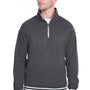 J America Mens Relay Fleece 1/4 Zip Sweatshirt - Black - Closeout