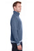 J America JA8650 Mens Relay Fleece 1/4 Zip Sweatshirt Navy Blue Side