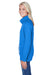 J America JA8653 Womens Relay Sueded Fleece Cowl Neck Sweatshirt Royal Blue Side