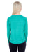 J America JA8663 Womens Odyssey Fleece Crewneck Sweatshirt Dynasty Green Back