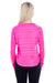 J America JA8663 Womens Odyssey Fleece Crewneck Sweatshirt Passion Pink Back