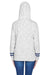 J America JA8674 Womens Fleece Hooded Sweatshirt Hoodie White/Navy Blue Back