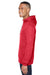 J America JA8677 Mens Fleece Hooded Sweatshirt Hoodie Red Side
