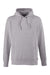 J America JA8706 Mens Ripple Fleece Hooded Sweatshirt Hoodie Oxford Grey Flat Front