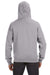 J America JA8821 Mens Premium Fleece Full Zip Hooded Sweatshirt Hoodie Oxford Grey Back