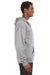 J America JA8821 Mens Premium Fleece Full Zip Hooded Sweatshirt Hoodie Oxford Grey Side