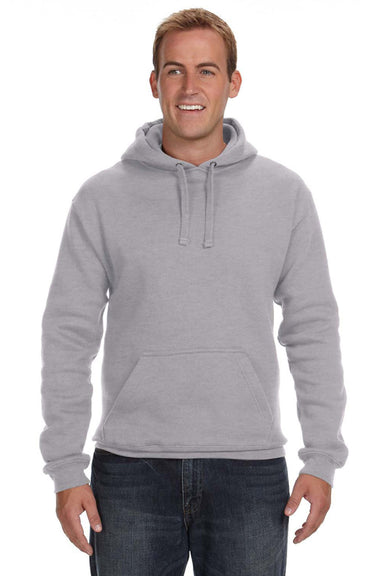 J America JA8824 Mens Premium Fleece Hooded Sweatshirt Hoodie Oxford Grey Front