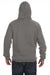J America JA8824 Mens Premium Fleece Hooded Sweatshirt Hoodie Heather Charcoal Grey Back