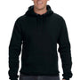J America Mens Premium Fleece Hooded Sweatshirt Hoodie - Black