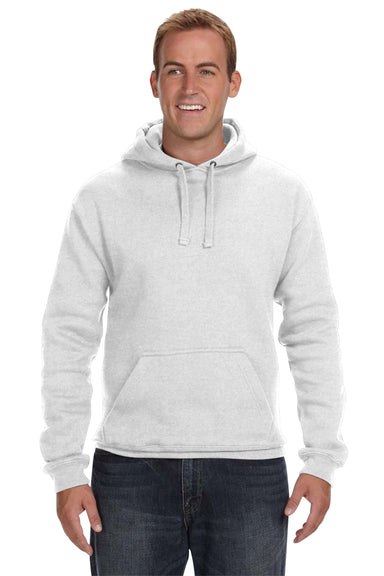 J America JA8824 Mens Premium Fleece Hooded Sweatshirt Hoodie Ash Grey Front