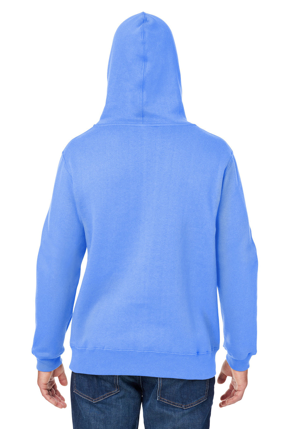 J America JA8824/8824 Mens Premium Fleece Hooded Sweatshirt Hoodie Carolina Blue Back