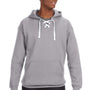 J America Mens Sport Lace Hooded Sweatshirt Hoodie - Oxford Grey
