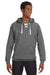 J America JA8830 Mens Sport Lace Hooded Sweatshirt Hoodie Heather Charcoal Grey Front