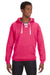 J America JA8830 Mens Sport Lace Hooded Sweatshirt Hoodie Wildberry Pink Front