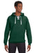J America JA8830 Mens Sport Lace Hooded Sweatshirt Hoodie Forest Green Front