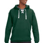 J America Mens Sport Lace Hooded Sweatshirt Hoodie - Forest Green
