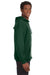 J America JA8830 Mens Sport Lace Hooded Sweatshirt Hoodie Forest Green Side