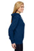 J America JA8860 Womens Glitter French Terry Hooded Sweatshirt Hoodie Navy Blue Side