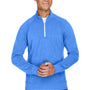 J America Mens Fleece 1/4 Zip Sweatshirt - Royal Blue