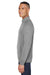 J America JA8869 Mens Fleece 1/4 Zip Sweatshirt Smoke Grey Side