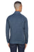 J America JA8869 Mens Fleece 1/4 Zip Sweatshirt Navy Blue Back