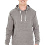 J America Mens Fleece Hooded Sweatshirt Hoodie - Grey
