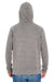 J America JA8871 Mens Fleece Hooded Sweatshirt Hoodie Grey Back