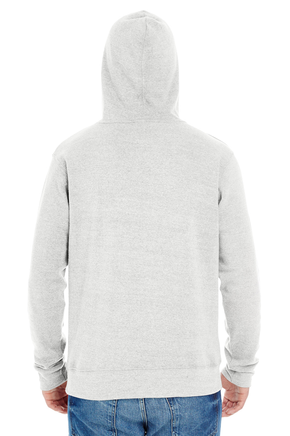 J America JA8871 Mens Fleece Hooded Sweatshirt Hoodie Antique White Back